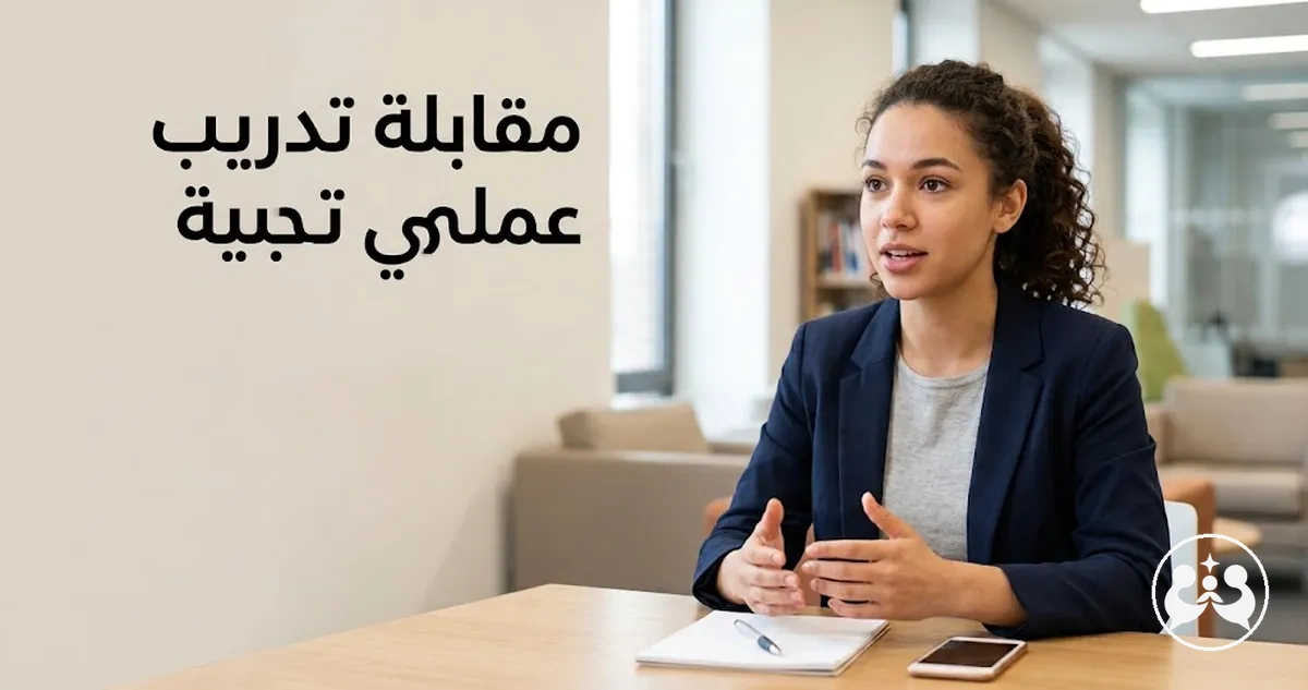 طالب يشارك في مقابلة تدريب عملي تجريبية