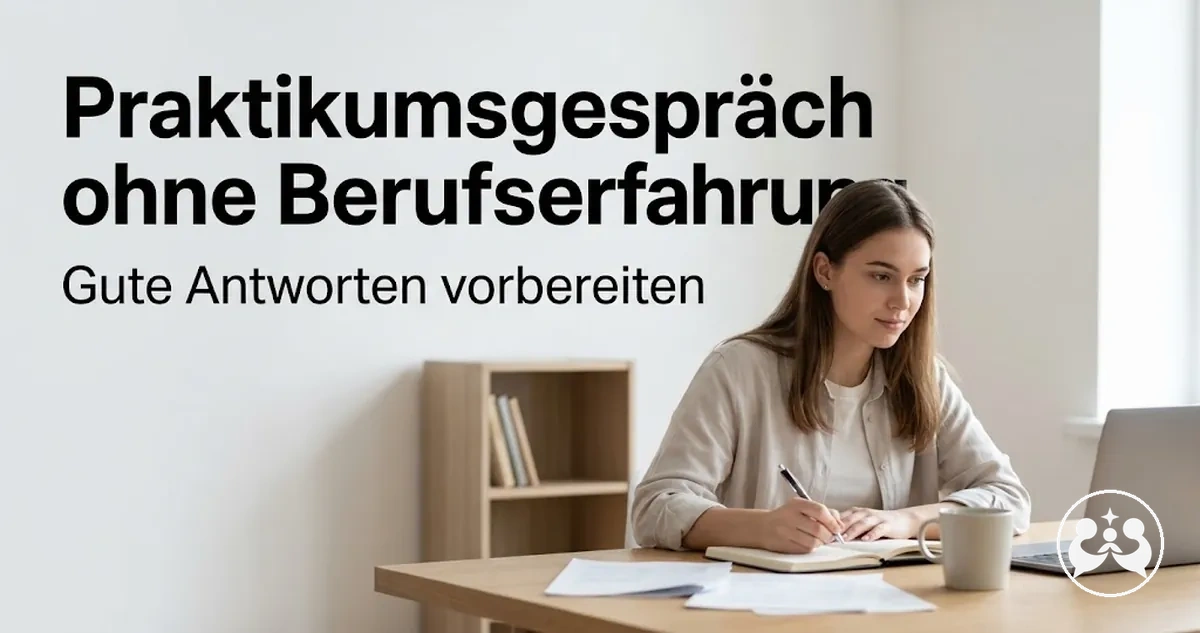 Student bereitet mit wenig Berufserfahrung Antworten für ein Praktikums-Vorstellungsgespräch vor