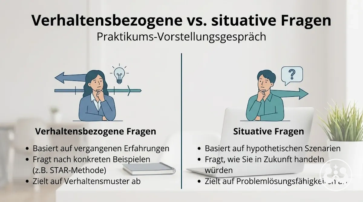Vergleich verhaltensbezogener und situativer Fragen im Vorstellungsgespräch