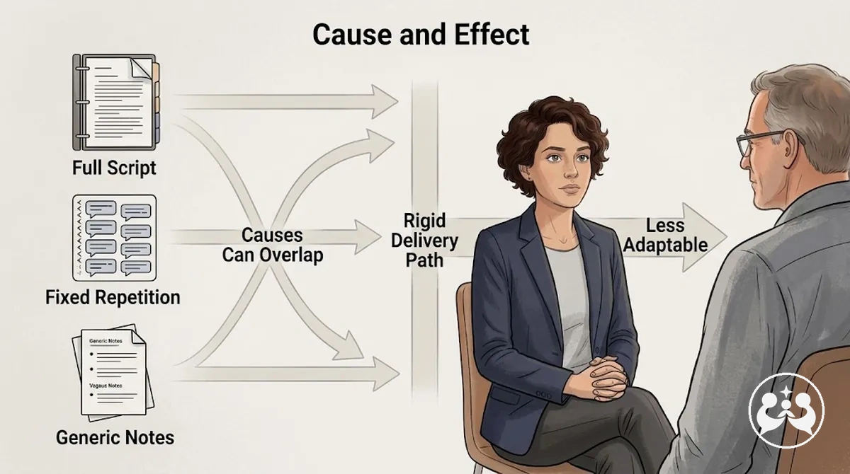 Practice behaviours and contributing conditions leading toward less adaptable interview delivery