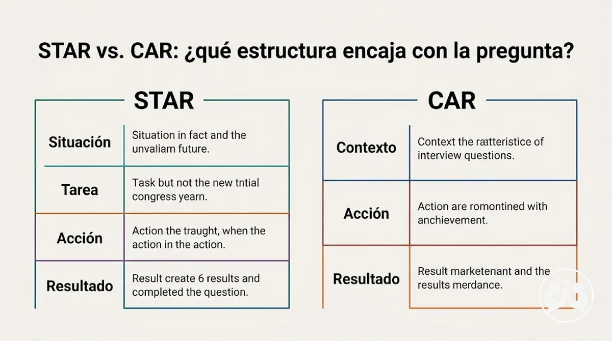Comparación de las estructuras STAR y CAR para responder en una entrevista
