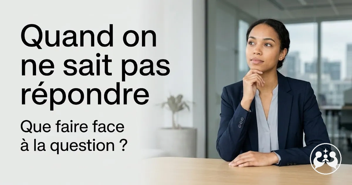 Candidat répondant de manière réfléchie à une question inattendue en entretien