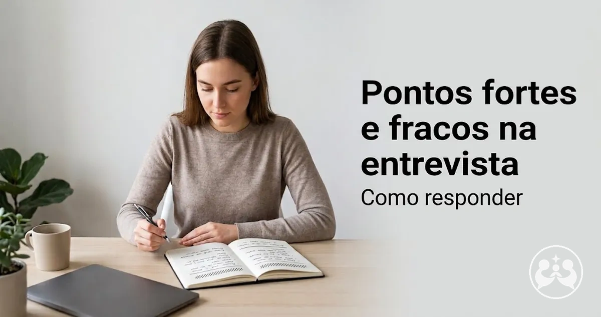 Candidato preparando respostas sobre seus pontos fortes e fracos