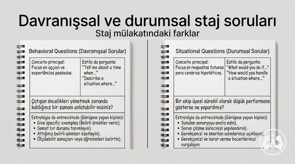 Davranışsal ve durumsal mülakat sorularının karşılaştırması