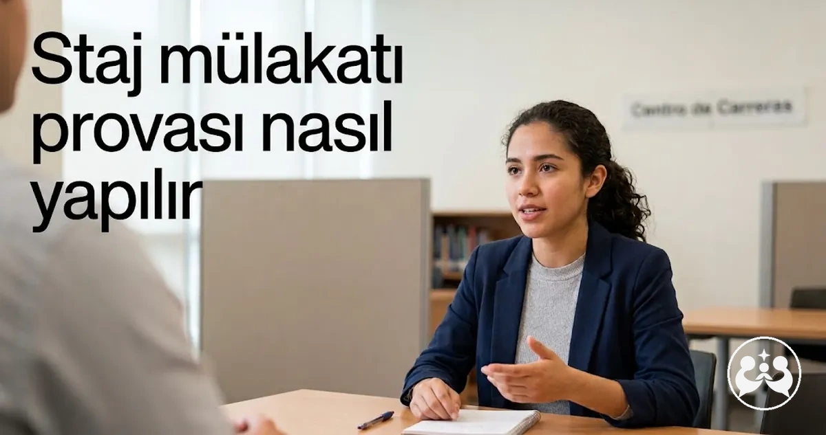 Staj mülakatı provasına katılan öğrenci