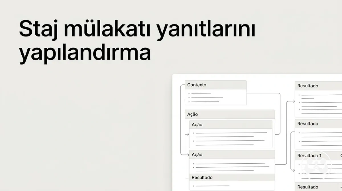 Staj mülakatı için net yanıtlar hazırlamaya yönelik yapılandırılmış notlar