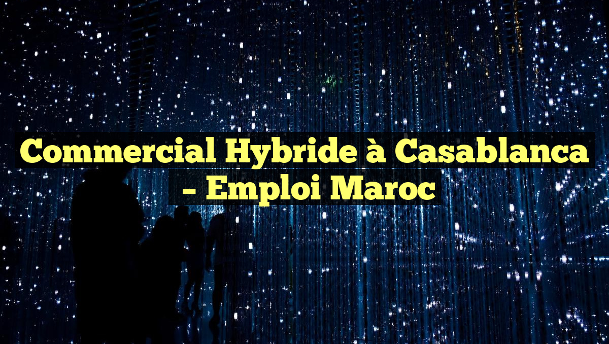 Commercial Hybride à Casablanca
– Emploi Maroc