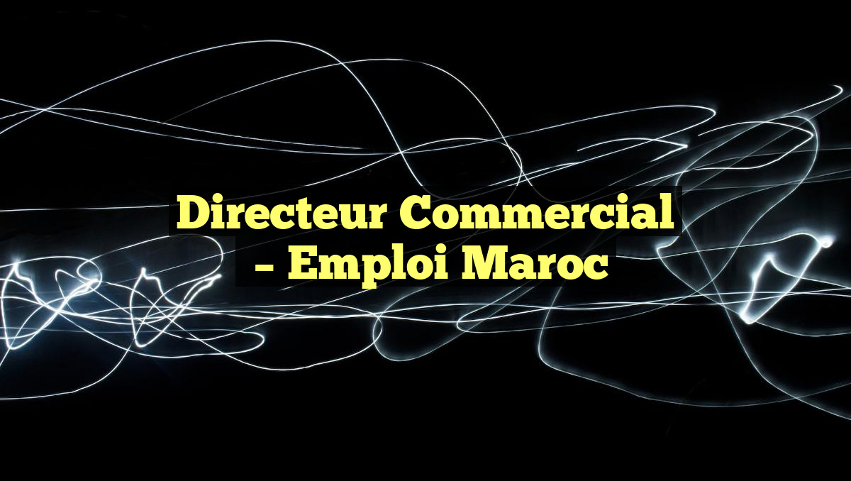 Directeur Commercial
– Emploi Maroc