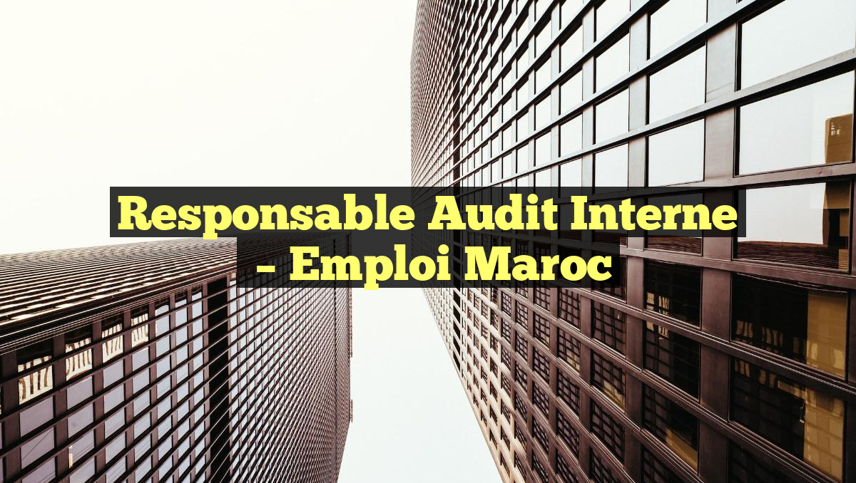 Responsable Audit Interne
– Emploi Maroc