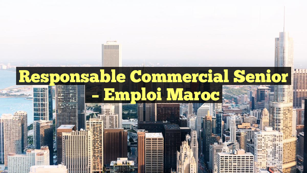 Responsable Commercial Senior
– Emploi Maroc