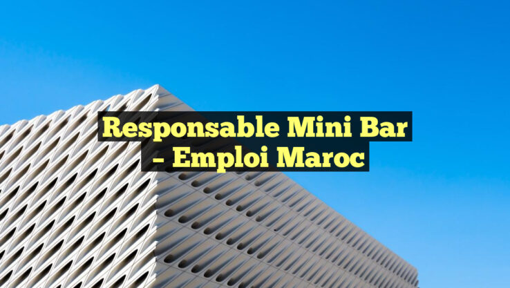 Responsable Mini Bar
– Emploi Maroc