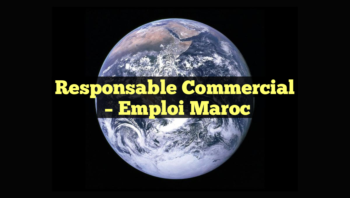 Responsable Commercial
– Emploi Maroc