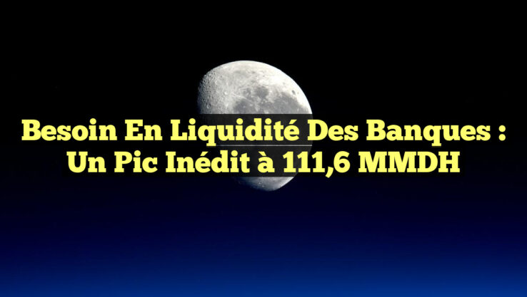 Besoin en Liquidité des Banques : Un Pic Inédit à 111,6 MMDH