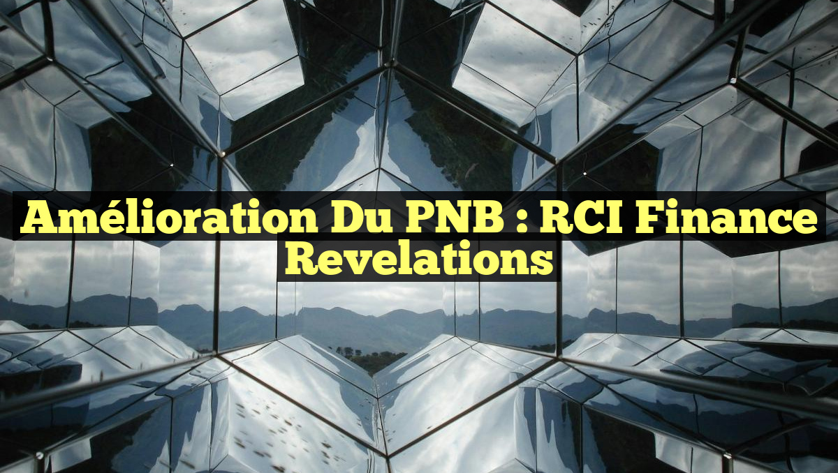 Amélioration du PNB : RCI Finance Revelations