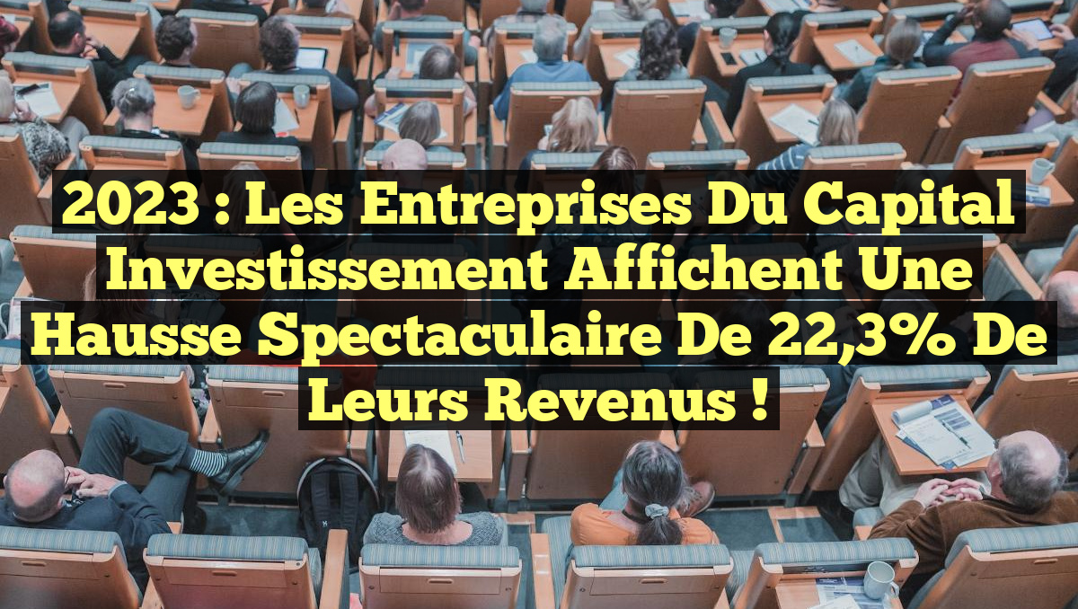 2023 : Les entreprises du capital investissement affichent une hausse spectaculaire de 22,3% de leurs revenus !
