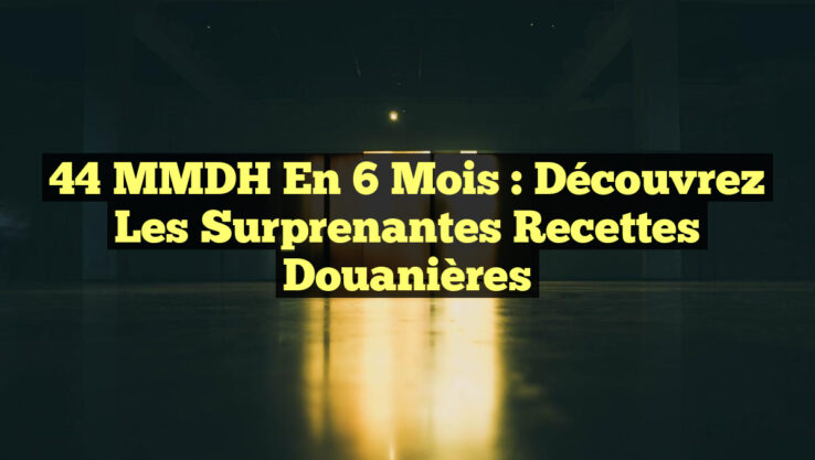 44 MMDH en 6 mois : Découvrez les surprenantes recettes douanières