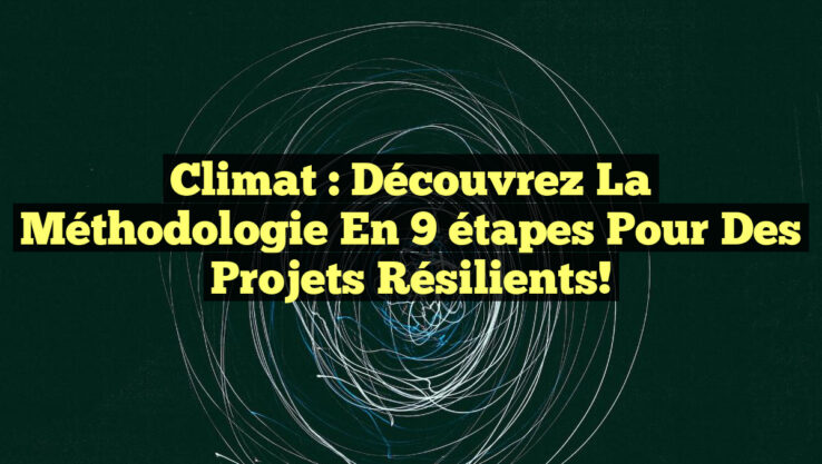 Climat : Découvrez la méthodologie en 9 étapes pour des projets résilients!