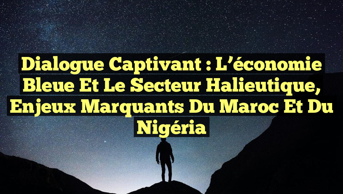 Dialogue captivant : L&rsquo;économie bleue et le secteur halieutique, enjeux marquants du Maroc et du Nigéria