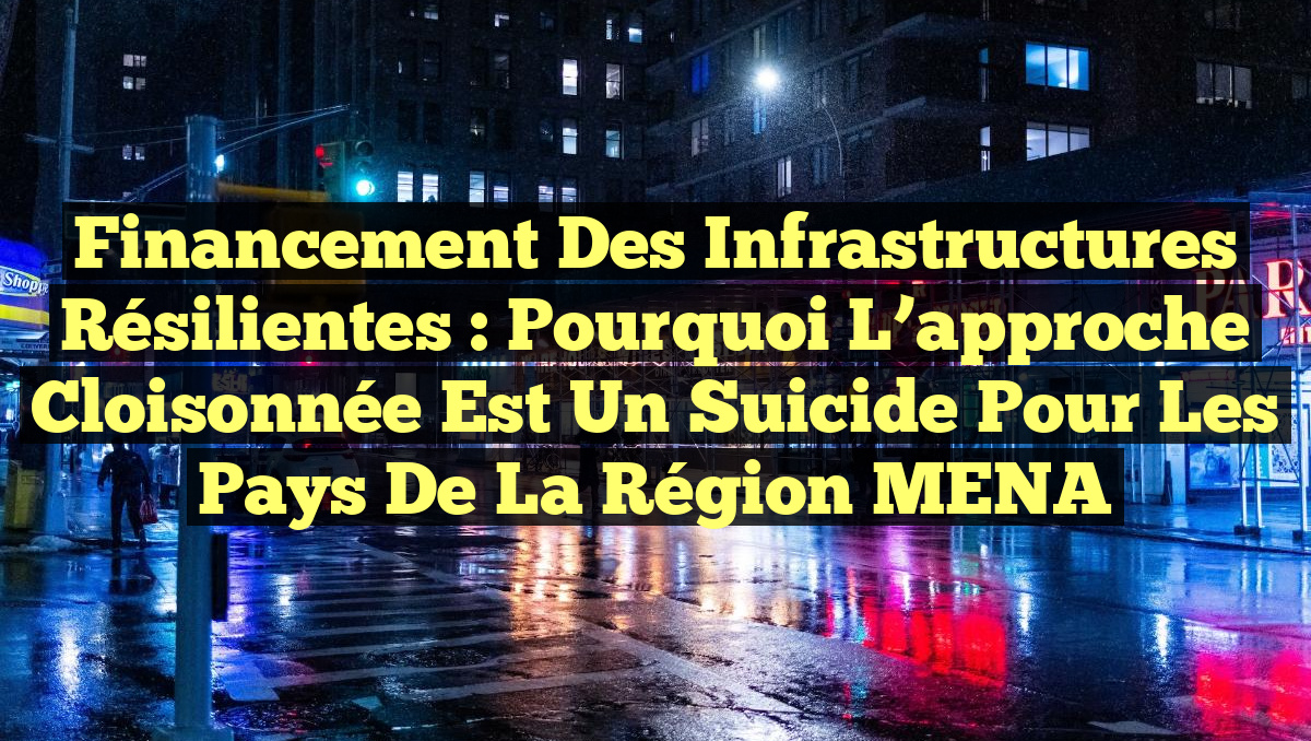 Financement des infrastructures résilientes : Pourquoi l&rsquo;approche cloisonnée est un suicide pour les pays de la région MENA