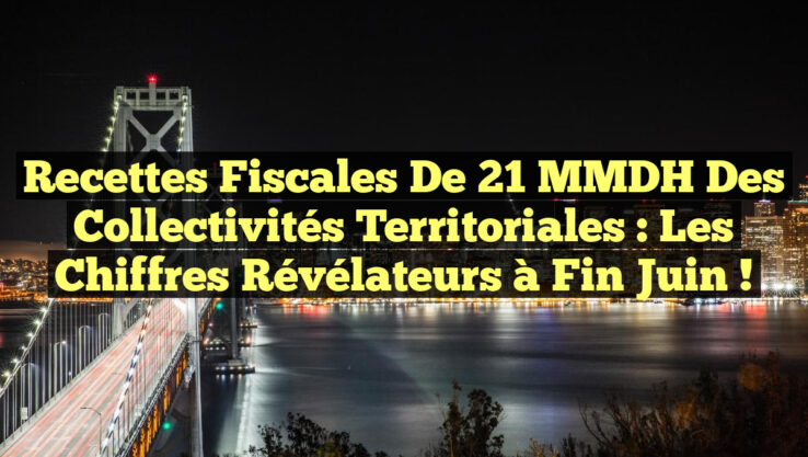 Recettes fiscales de 21 MMDH des collectivités territoriales : Les chiffres révélateurs à fin juin !