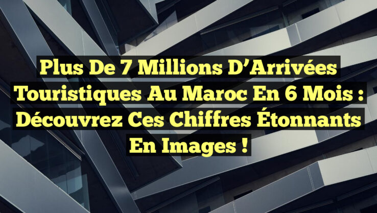 Plus de 7 Millions d’Arrivées Touristiques au Maroc en 6 Mois : Découvrez ces Chiffres Étonnants en Images ! Plus de 7 Millions d’Arrivées Touristiques au Maroc en 6 Mois : Découvrez ces Chiffres Étonnants en Images !
