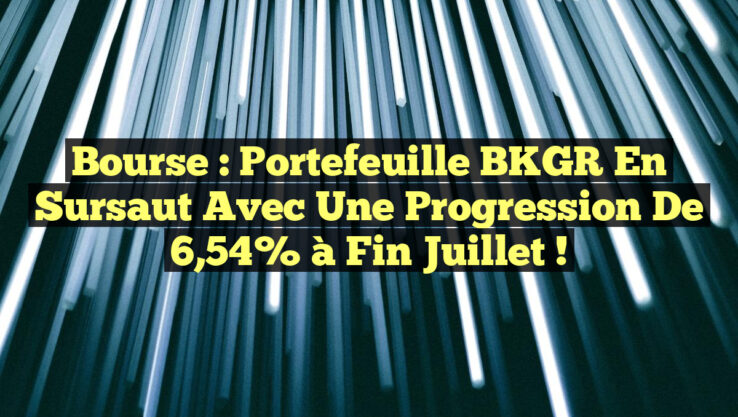 Bourse : Portefeuille BKGR en Sursaut avec une Progression de 6,54% à Fin Juillet !
