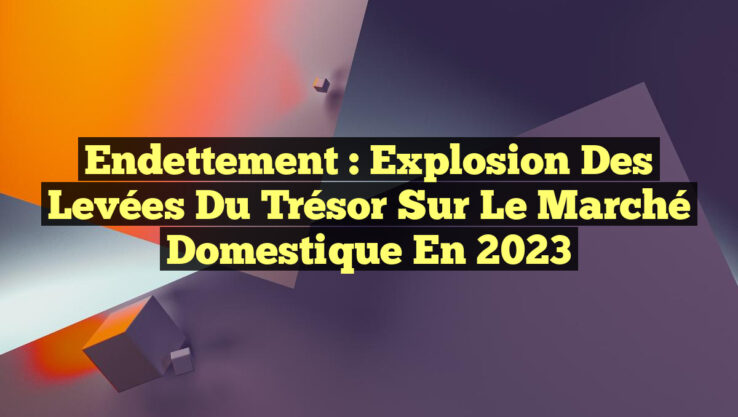 Endettement : Explosion des Levées du Trésor sur le Marché Domestique en 2023