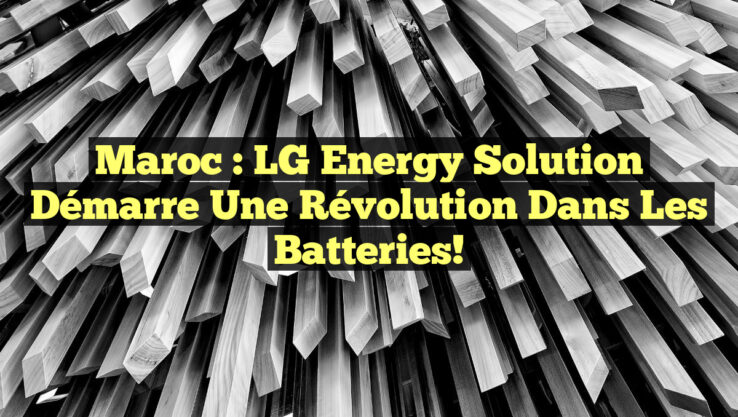 Maroc : LG Energy Solution Démarre une Révolution dans les Batteries!