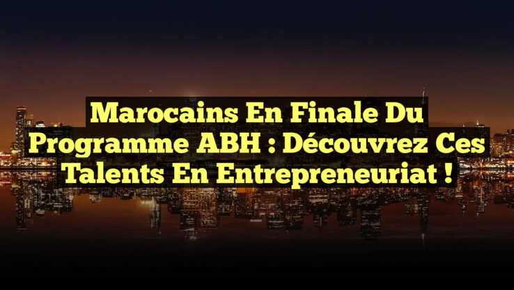 Marocains en Finale du Programme ABH : Découvrez ces Talents en Entrepreneuriat !