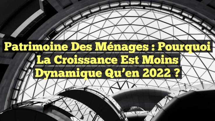 Patrimoine des Ménages : Pourquoi la Croissance est Moins Dynamique qu’en 2022 ?