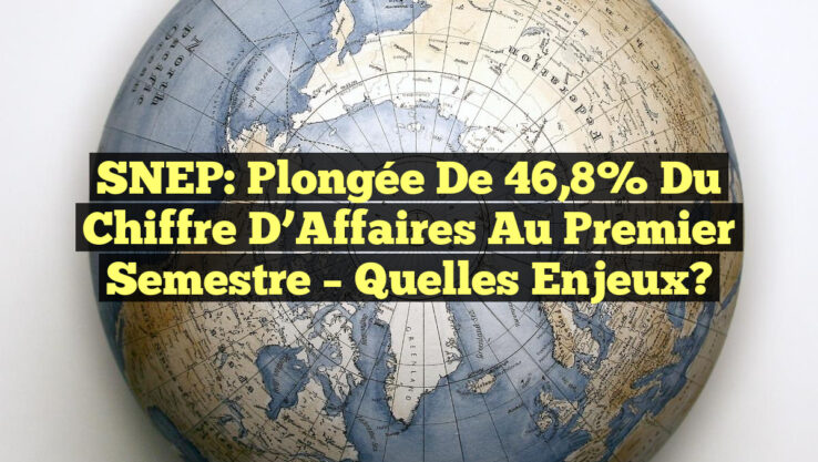 SNEP: Plongée de 46,8% du Chiffre d’Affaires au Premier Semestre – Quelles Enjeux?