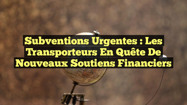 Subventions Urgentes : Les Transporteurs en Quête de Nouveaux Soutiens Financiers
