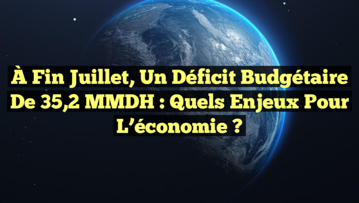 À fin juillet, un déficit budgétaire de 35,2 MMDH : Quels enjeux pour l’économie ?