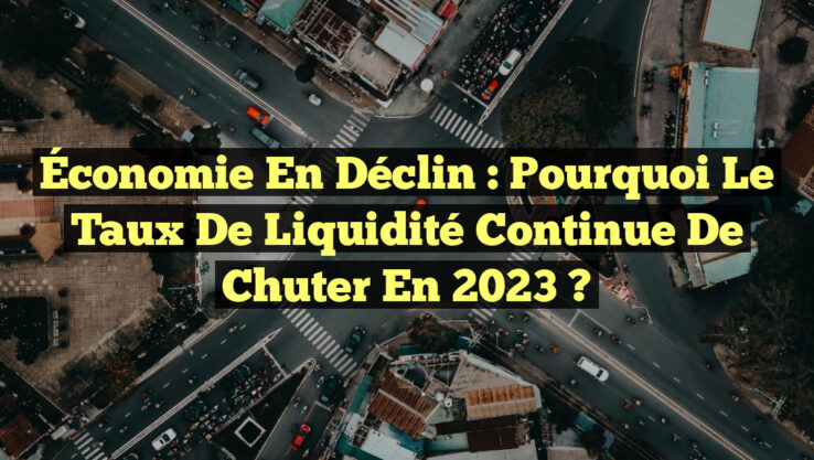 Économie en Déclin : Pourquoi le Taux de Liquidité Continue de Chuter en 2023 ?