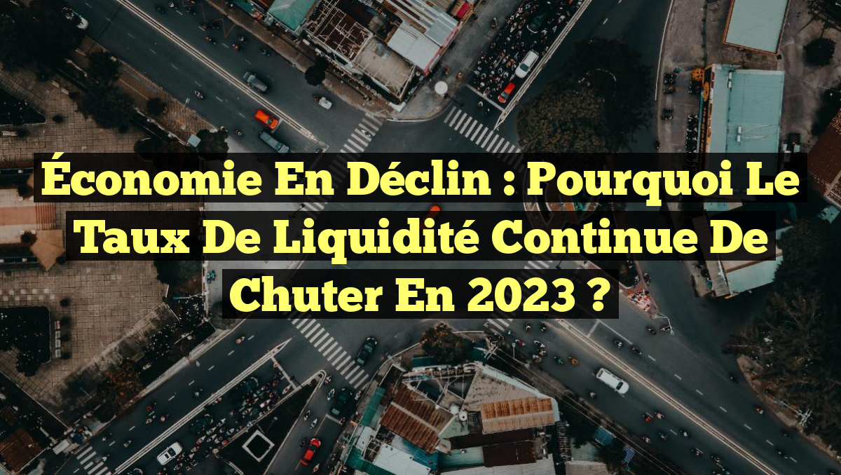 Économie en Déclin : Pourquoi le Taux de Liquidité Continue de Chuter en 2023 ?