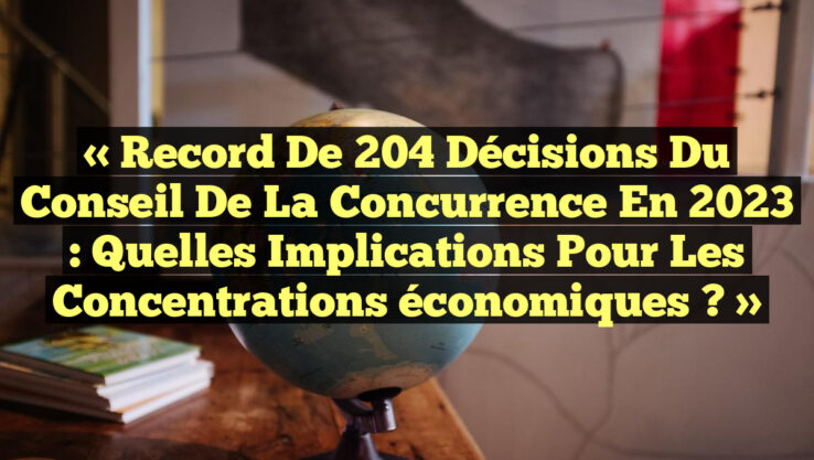 « Record de 204 décisions du Conseil de la concurrence en 2023 : quelles implications pour les concentrations économiques ? »