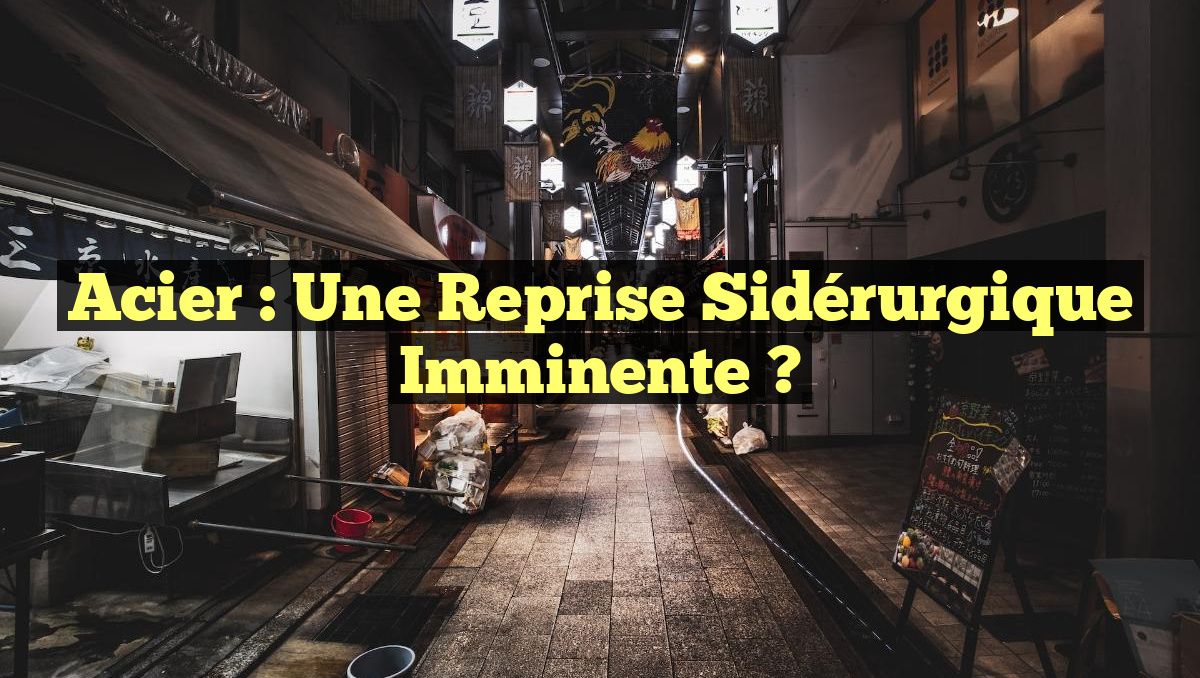 Acier : Une Reprise Sidérurgique Imminente ?