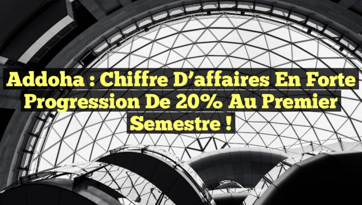 Addoha : Chiffre d’affaires en forte progression de 20% au premier semestre !