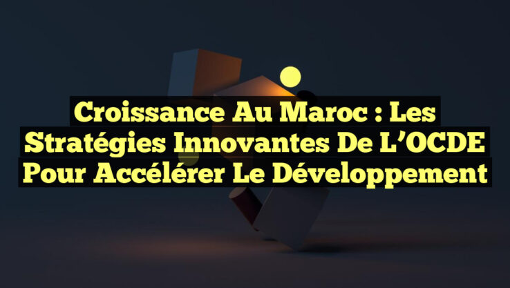 Croissance au Maroc : Les Stratégies Innovantes de l’OCDE pour Accélérer le Développement