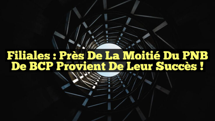 Filiales : Près de la moitié du PNB de BCP provient de leur succès ! Filiales : Près de la moitié du PNB de BCP provient de leur succès !