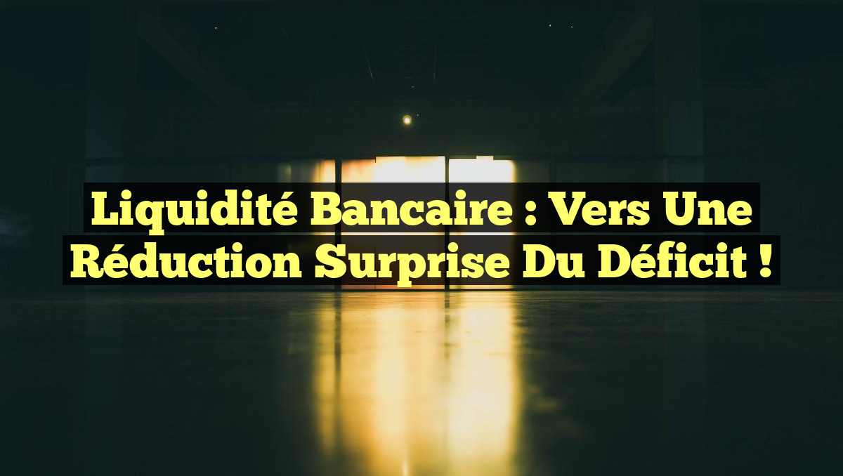 Liquidité bancaire : Vers une réduction surprise du déficit !
