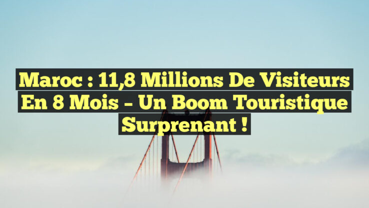Maroc : 11,8 Millions de Visiteurs en 8 Mois – Un Boom Touristique Surprenant !