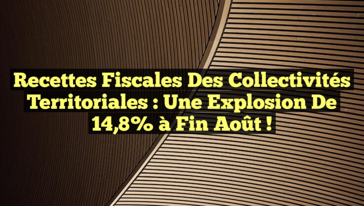 Recettes fiscales des collectivités territoriales : une explosion de 14,8% à fin août !