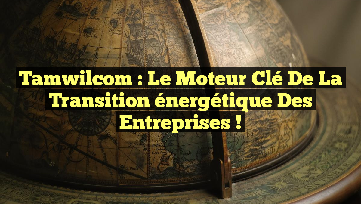 Tamwilcom : le moteur clé de la transition énergétique des entreprises !
