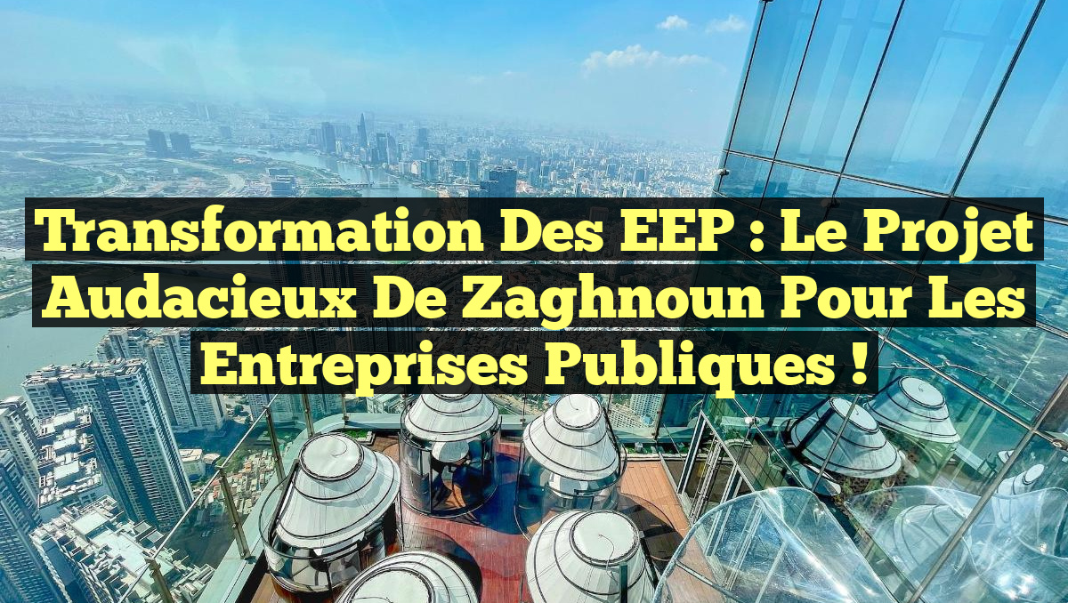 Transformation des EEP : Le projet audacieux de Zaghnoun pour les entreprises publiques !