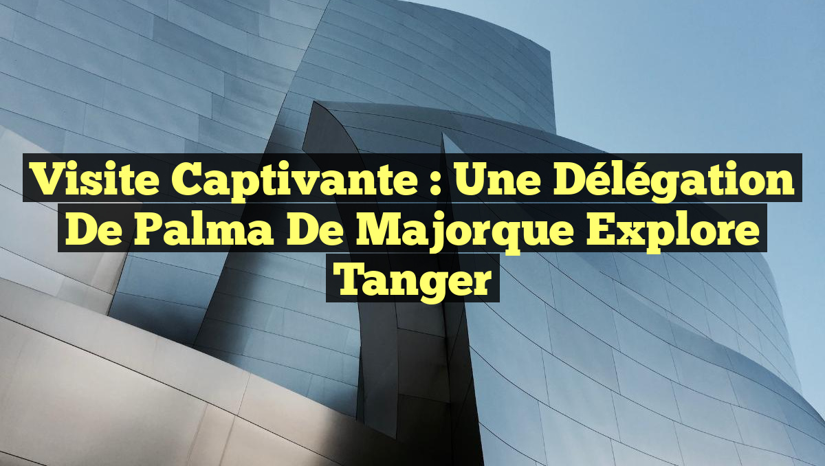 Visite captivante : Une délégation de Palma de Majorque explore Tanger