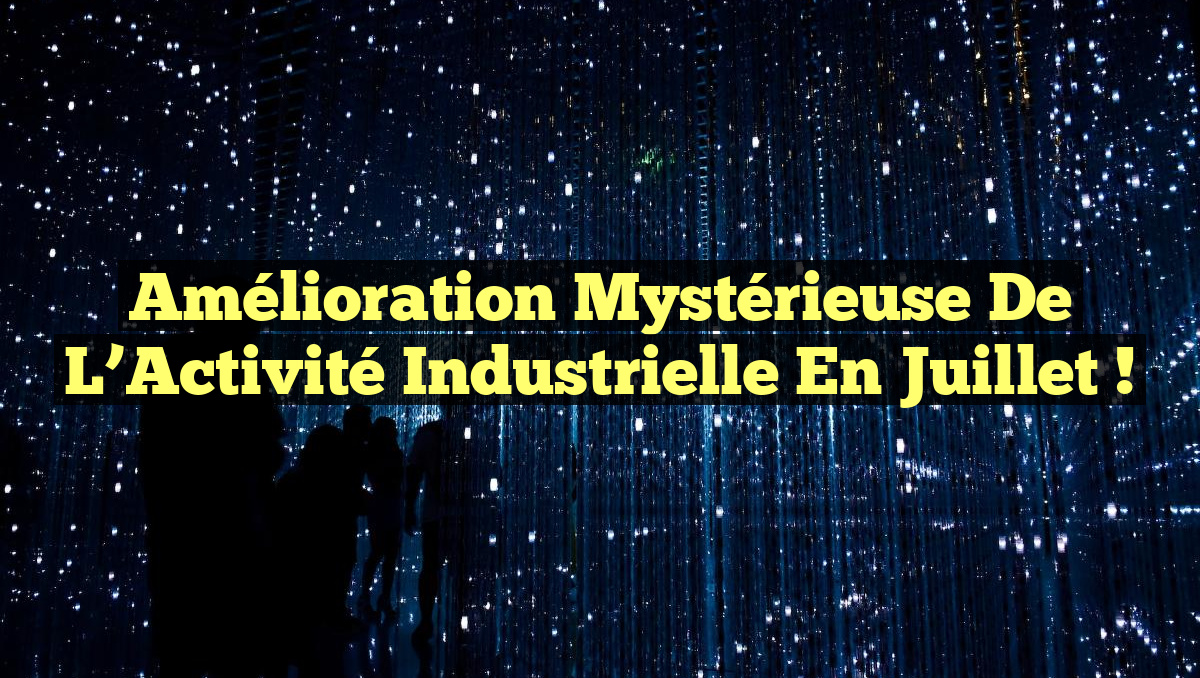Amélioration Mystérieuse de l&rsquo;Activité Industrielle en Juillet !