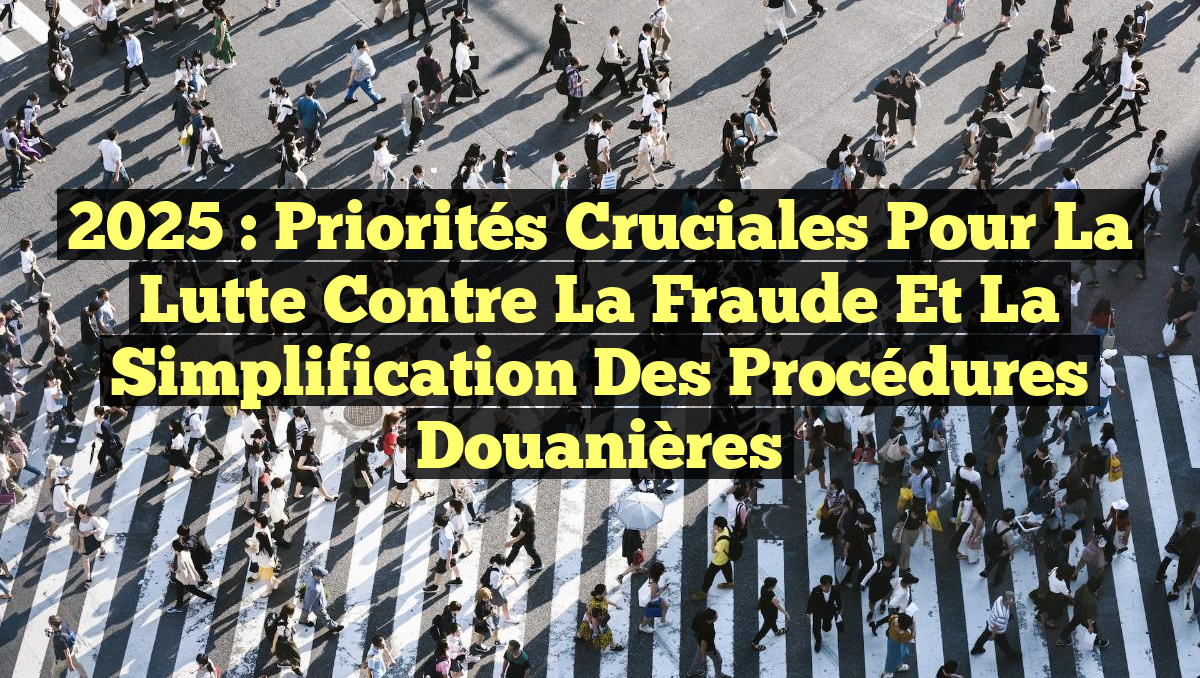 2025 : Priorités cruciales pour la lutte contre la fraude et la simplification des procédures douanières