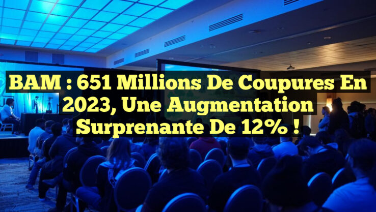 BAM : 651 Millions de Coupures en 2023, Une Augmentation Surprenante de 12% ! BAM : 651 Millions de Coupures en 2023, Une Augmentation Surprenante de 12% !