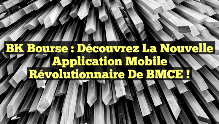BK Bourse : Découvrez la Nouvelle Application Mobile Révolutionnaire de BMCE !